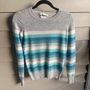 C & C California Pullover Cashmere Sweater XS Blue Stripe Colorful Y2K